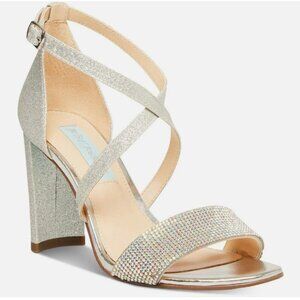 Betsey Johnson Bella Evening Sandals Silver